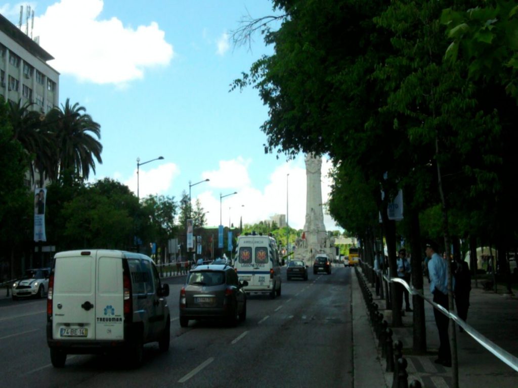 Vista para o Marquês de Pombal a partir da Avenida da Liberdade
