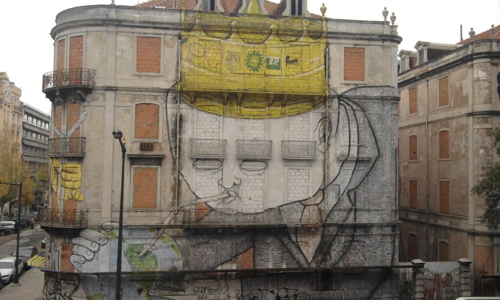 Grafíti na Fontes Pereira de Melo em Lisboa