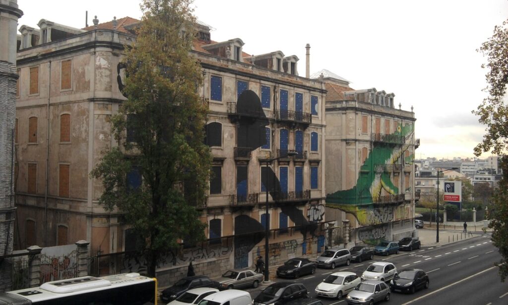 Grafíti na Fontes Pereira de Melo em Lisboa