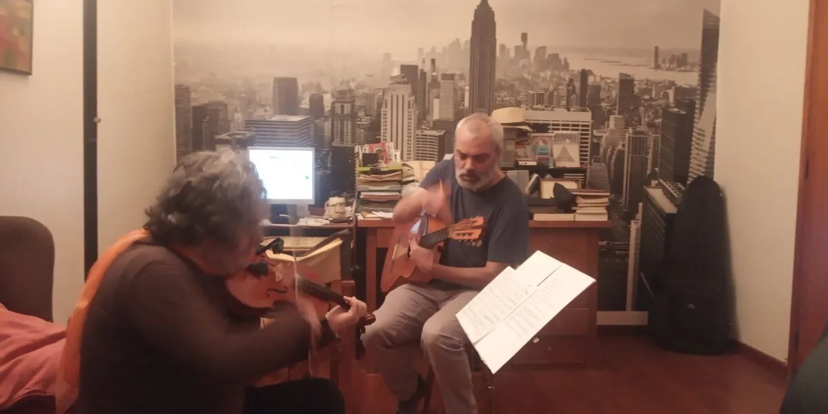 Em casa do Leote com o Mário Resende