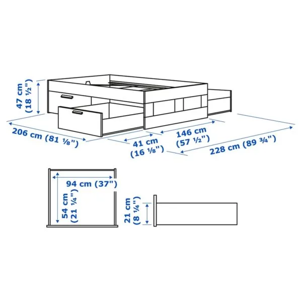 A cama BRIMNES da IKEA