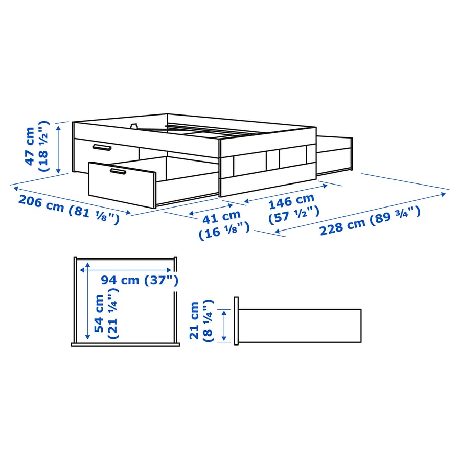 A cama BRIMNES da IKEA