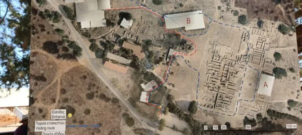 Sítio arqueológico do Palácio de Cnossos, em Creta, Grécia
